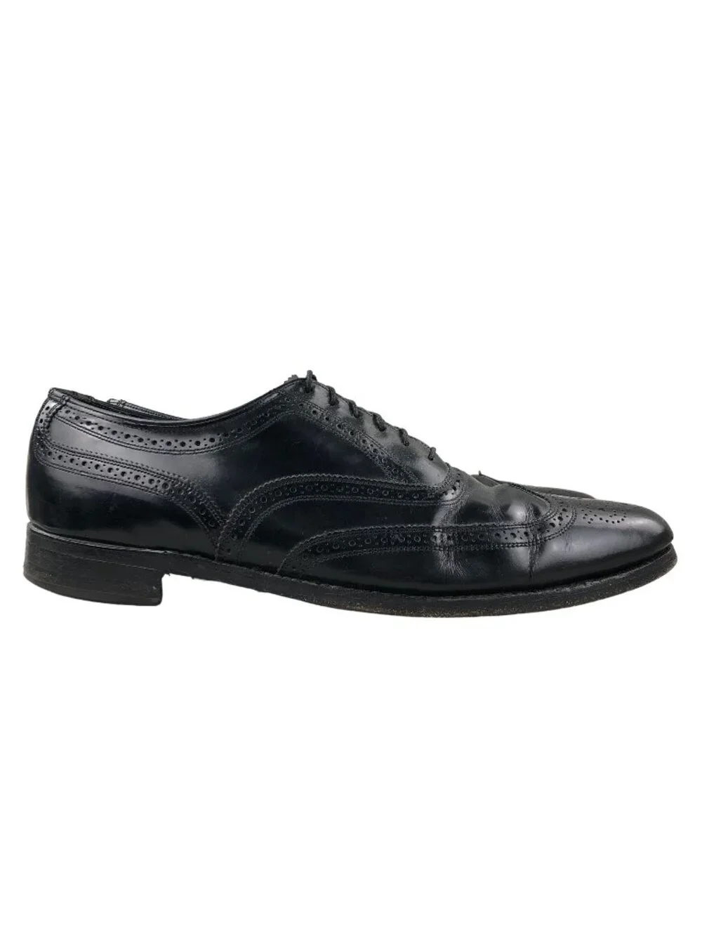 Florsheim Men's Size 11 2A** Royal Imperial Black Leather Wingtip Oxford Shoes